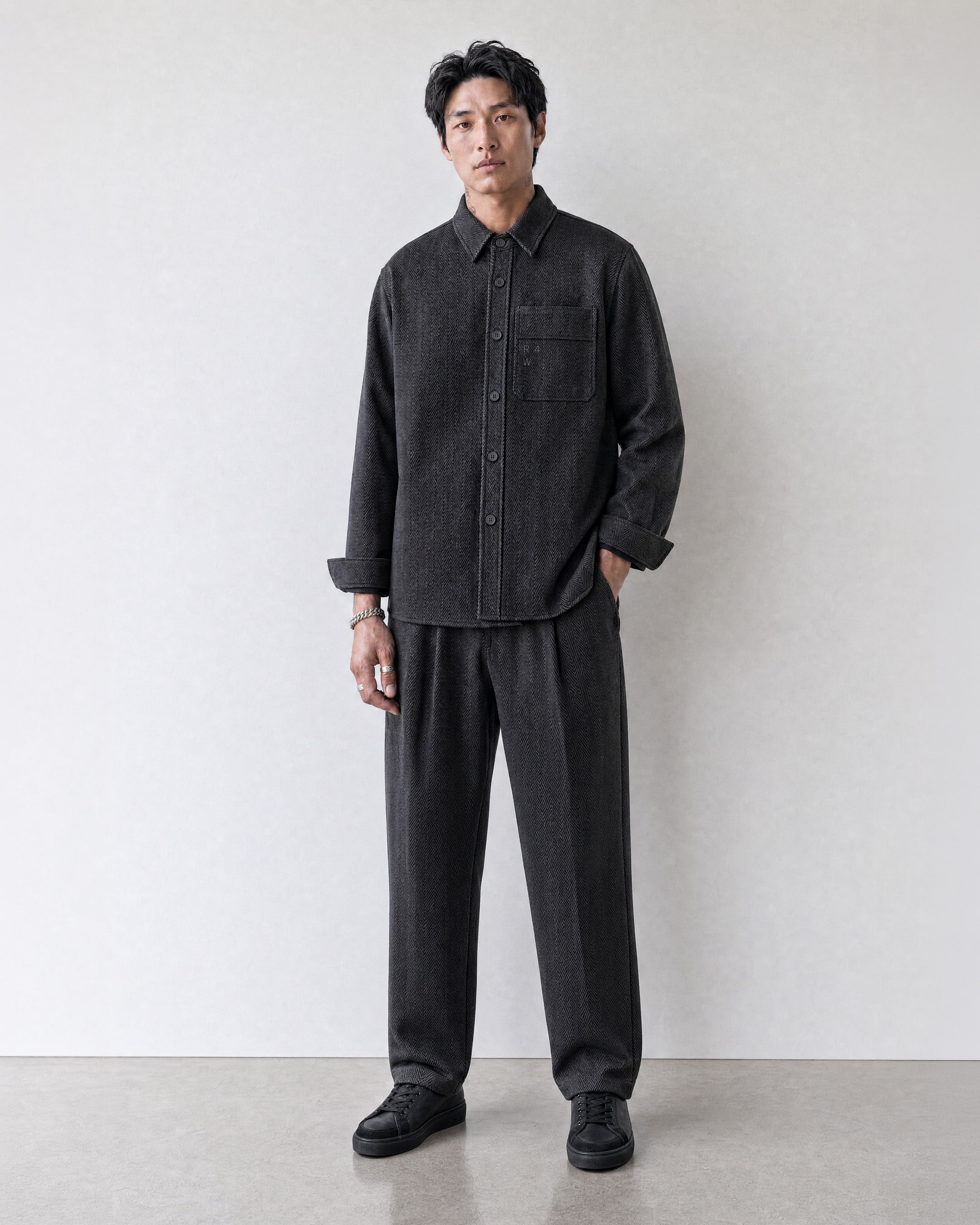 Heringbone Grey